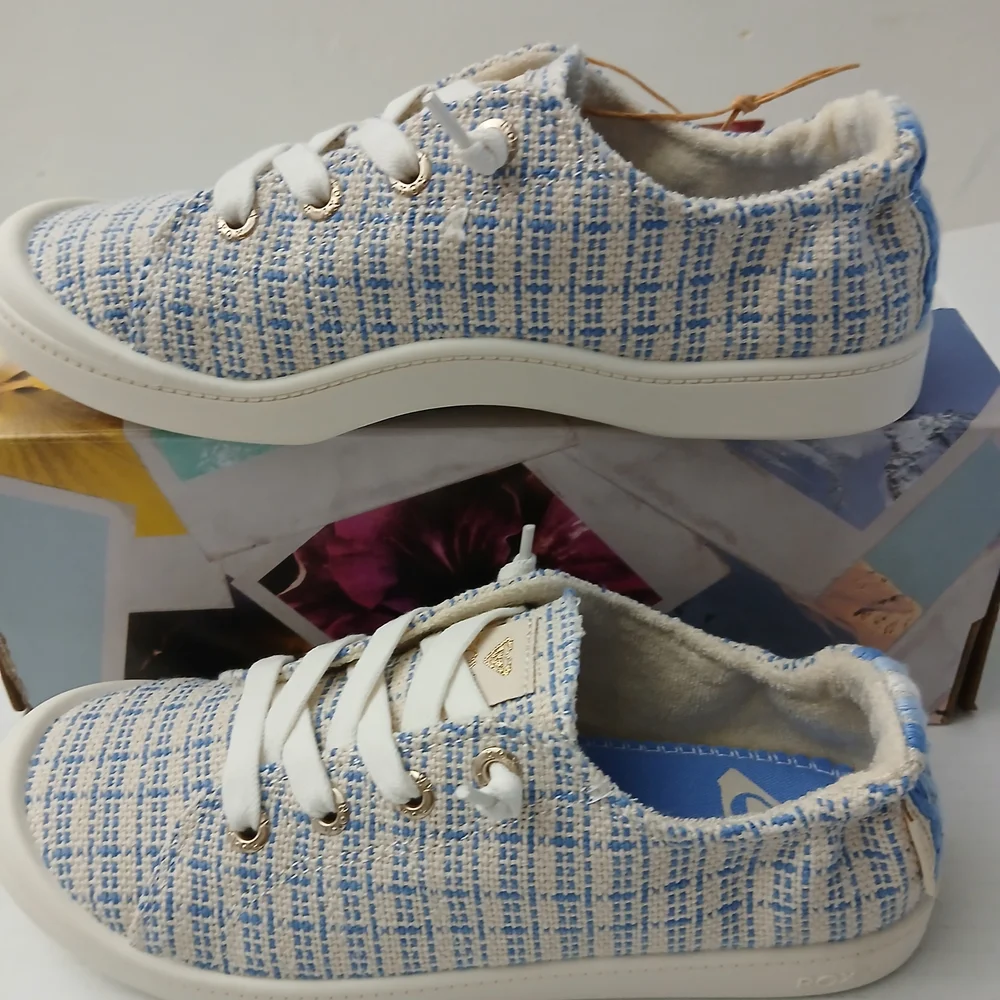 Roxy Kids Bayshore Plus- 405 Open Blue/Blue   Sneakers Size 6 New $40 - Picture 5 of 12